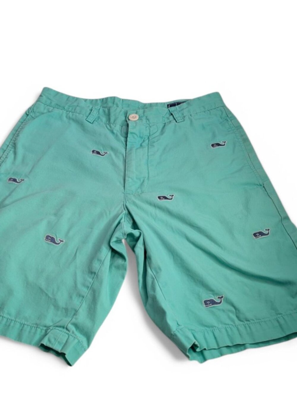 Vineyard Vines Mens Embroidered Whale Shorts Size 28 Green Classic Fit